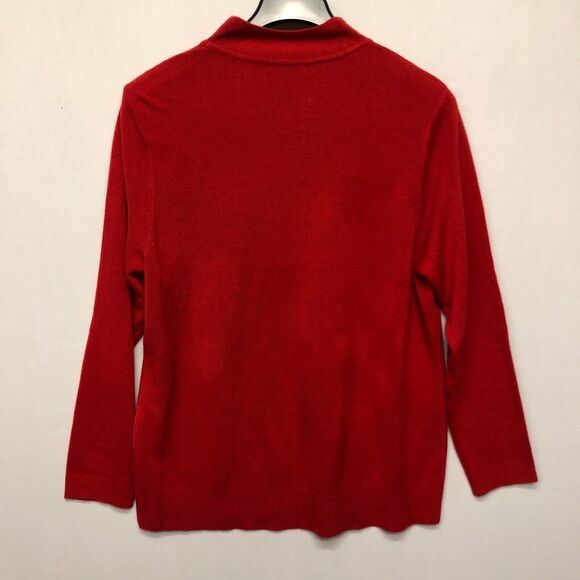 Napa Valley Women Long Sleeve Mock Neck Sweater Size 1X Red M148 -19 - Picture 13 of 13
